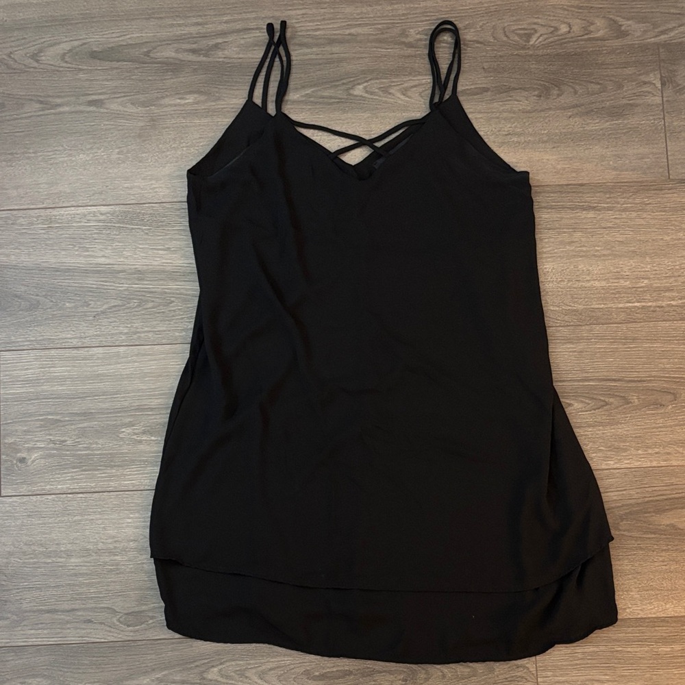 Chic Black Strappy Mini Dress
